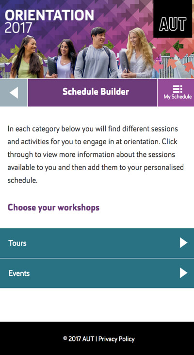 Aut Class Schedule AUT Orientation with Satellite Tag